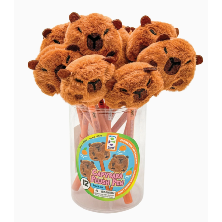Stylo avec topper peluche Capybara X1