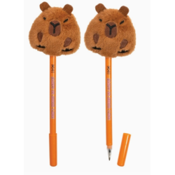 Stylo avec topper peluche Capybara X1