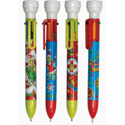 Blind box Stylo multicouleurs + tampon Grinch