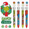 Blind box Stylo multicouleurs + tampon Grinch