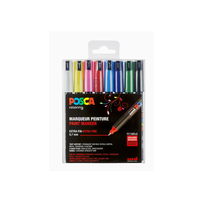 SET Uni Posca Marqueur Peinture 8 Set 1MR STANDARD