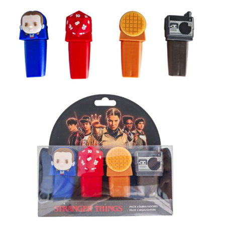 Lot de 4 surligneurs Stranger Things