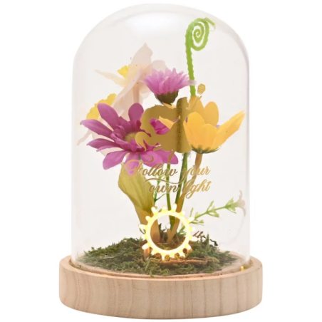 DISNEY PRINCESSES - Raiponce - Cloche Florale avec Lumière Néon
