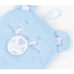 Gant de bain bleu Touronchon Bisounours