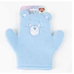 Gant de bain bleu...