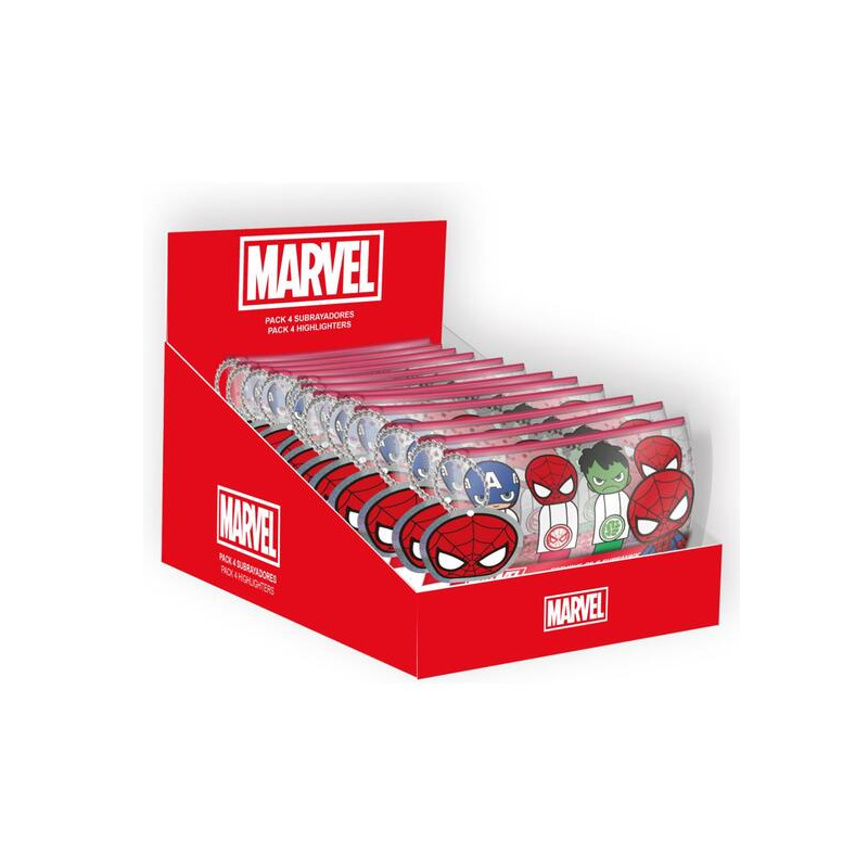 Set de 4 surligneurs Marvel