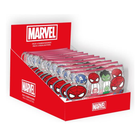 Set de 4 surligneurs Marvel