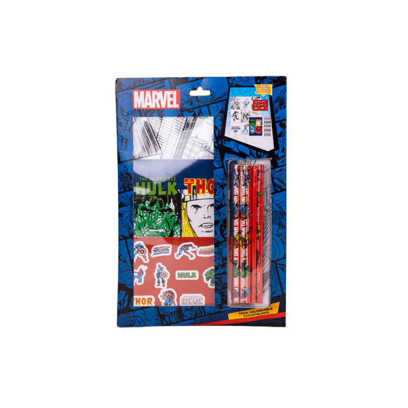 Ensemble de papeterie à colorier Avengers Marvel
