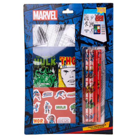 Ensemble de papeterie à colorier Avengers Marvel