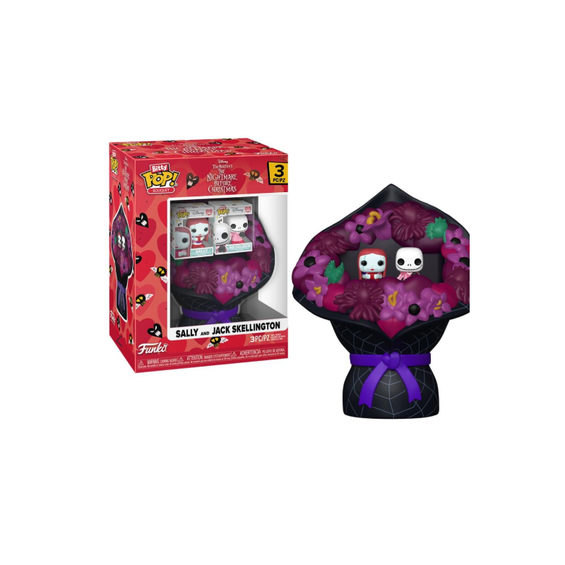 Bitty POP Bouquet Disney L'Étrange Noël de Monsieur Jack Figurine Sally et Jack Saint-Valentin