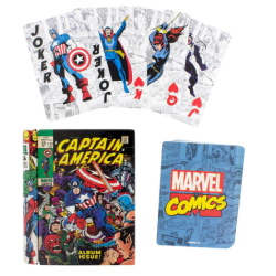 Boite en métal avec cartes à jouer Marvel
