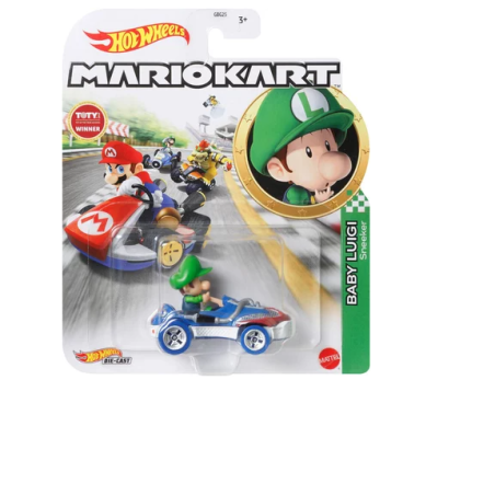 Figurine véhicule HotWheels BABY LUIGI - MARIO KART
