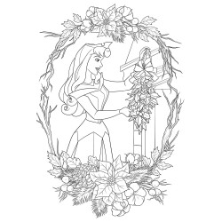 COLORIAGE BLOC NOTES Magie de l'hiver DISNEY