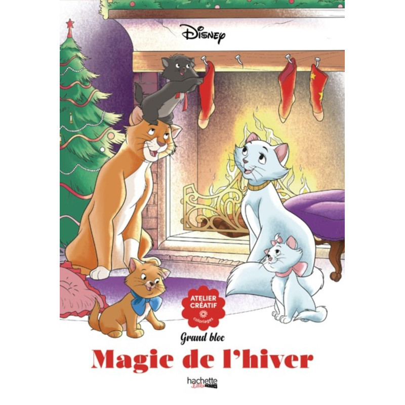 COLORIAGE BLOC NOTES Magie de l'hiver DISNEY