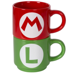 Super Mario - Set de mugs empilables "Mario et Luigi Initial" 280ml