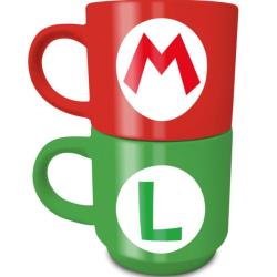 Super Mario - Set de mugs empilables "Mario et Luigi Initial" 280ml
