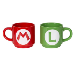 Super Mario - Set de mugs empilables "Mario et Luigi Initial" 280ml
