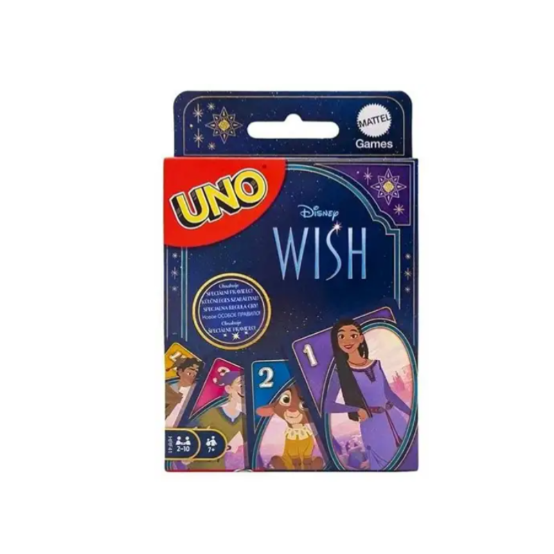 Disney - Mattel Games UNO - Jeu de cartes Wish - 9x14,5cm