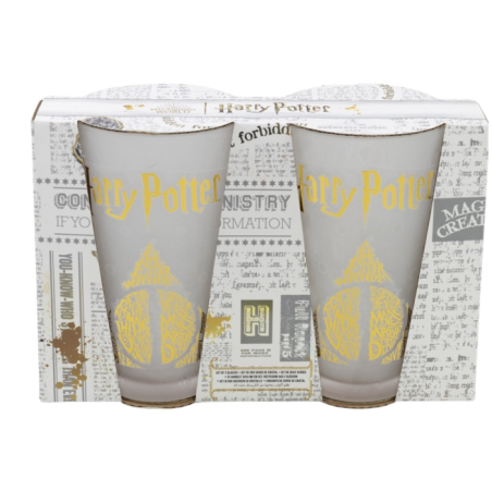 Harry Potter - Coffret de deux verres dans une boîte décorative de la collection Golden Magic 490 ml
