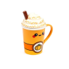 Mug + Couvercle 3D KAWAII - Latte Citrouille Epicé - 325ml