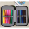 Minecraft - Trousse à crayons à trois compartiments – Avec contenu – 13,5 x 20 x 6,5 cm