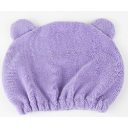 Serviette pour cheveux violette Bisounours