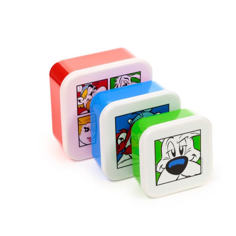 Lot de 3 Boites Repas M/L/XL - Astérix et Obélix