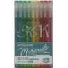 Ensemble de stylos gel Languo 0,6 mm, 9 pièces, ensemble de base B