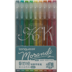 Ensemble de stylos gel Languo 0,6 mm, 9 pièces, ensemble de base B