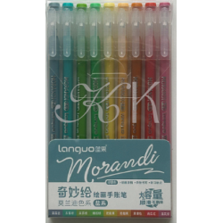 Ensemble de stylos gel Languo 0,6 mm, 9 pièces, ensemble de base B