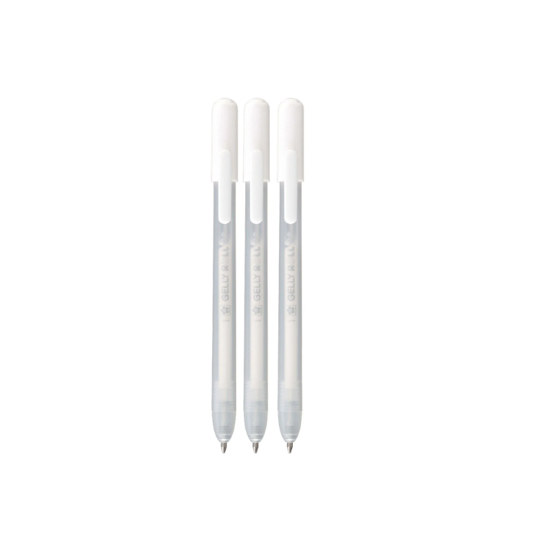 STYLO GEL SAKURA RETRACTABLE BLANC 08