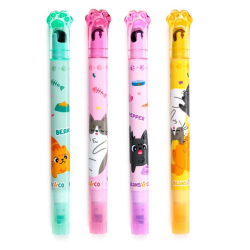 Blind Box Stylo-tampon surligneur et roue - Beans & Co Chats