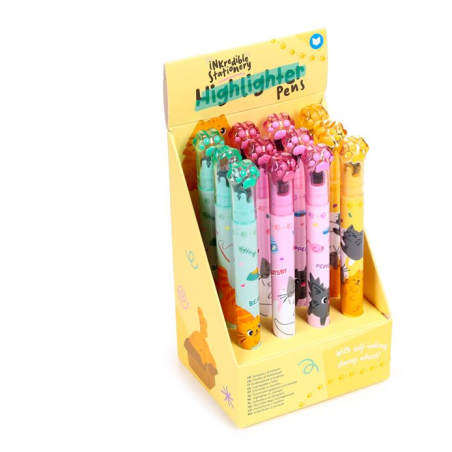 Blind Box Stylo-tampon surligneur et roue - Beans & Co Chats