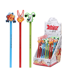 Blind Box Crayon à Papier Astérix, Obélix et Idéfix avec Embout decoratif