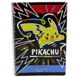 Pokemon - Pikachu - Cahier A4 - Carré 4mm