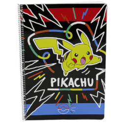 Pokemon - Pikachu - Cahier A4 - Carré 4mm