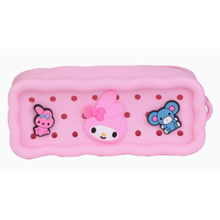 TROUSSE EN SILICONE + CHARMS MY MELODY - HELLO KITTY