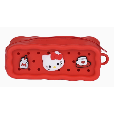 TROUSSE EN SILICONE + CHARMS  HELLO KITTY