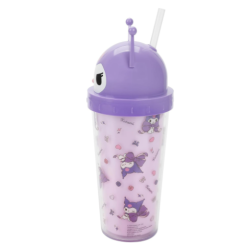 GOBELET + PAILLE KUROMI - MAUVE - HELLO KITTY " 591 ML