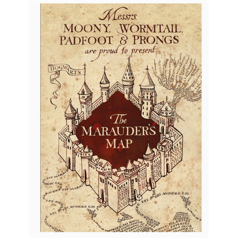 Carte postale carte du maraudeur - Harry Potter