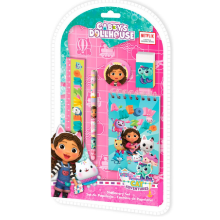 GABBY CHAT - Ensemble de papeterie de maison de poupée de Gabby