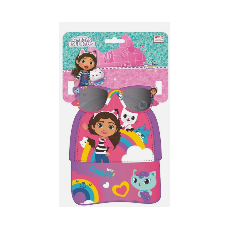 Gabby Chat - Ensemble lunettes de soleil et casquette - 53 cm