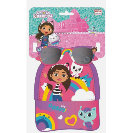 Gabby Chat - Ensemble lunettes de soleil et casquette - 53 cm