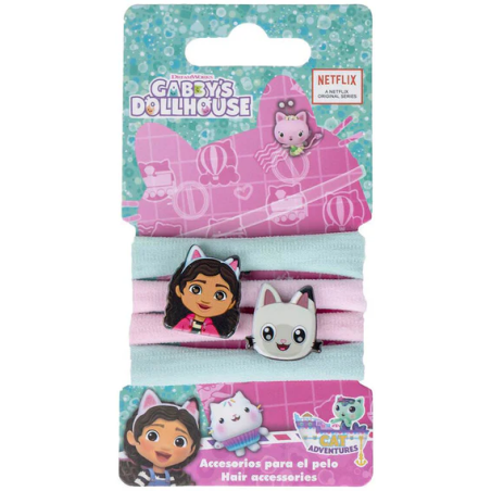 GABBY CHAT - Lot de 4 élastiques à cheveux