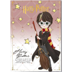 HARRY POTTER - Harry - Carte de Voeux avec Pin's