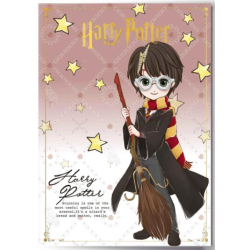 HARRY POTTER - Harry - Carte de Voeux avec Pin's