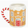 Tasse de Noël en forme de maison en pain d'épices avec anse sucre d'orge - 500Ml