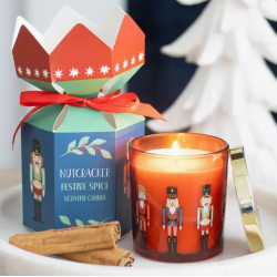 Bougie Crackers de Noël Épices Festives Casse-Noisette