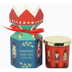 Bougie Crackers de Noël Épices Festives Casse-Noisette