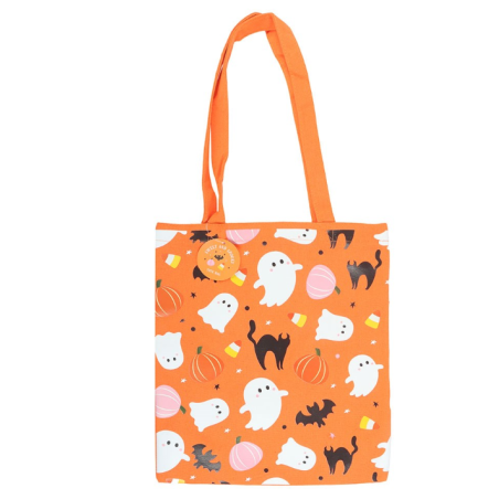 Tot bag à imprimé fantôme doux et effrayant 70 cm x 34 cm